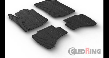 Gledring Rubbermatten passend voor Toyota Aygo 2014- (T profiel 4-delig + montageclips)