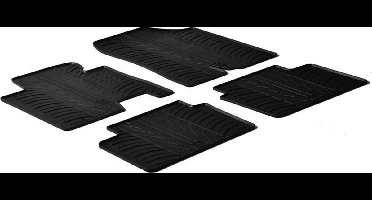Gledring Rubbermatten passend voor Hyundai i30 / Kia Cee'd 2012-2015 (T profiel 4-delig + montageclips)