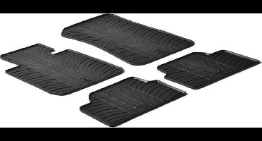 Gledring Rubbermatten passend voor BMW 1 serie E81/E87 3/5 deurs 2004-2011 (T profiel 4-delig + montageclips)