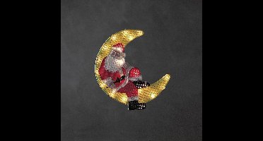 Konst Smide LED Raamdecoratie Kerstman Verlichte Kerstfiguren - 40 cm - Maan - 20 LEDs