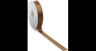 Satijn lint 3 mm bruin op rol van 50 meter