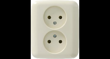 BUSCH-JAEGER Reflex SI dubbele wandcontactdoos inbouw | CREME