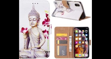 FONU Boekmodel Hoesje Buddha iPhone XS / X
