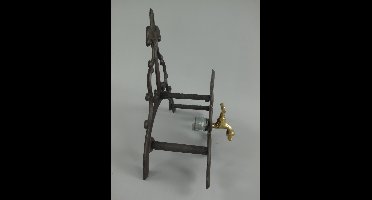 MadDeco - Gietijzeren bruine tuinslanghouder met sier kraantje - bruin - gietijzer