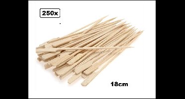250x Bamboe pin prikker luxe 180mm - Sate prikker food hamburger festival BBQ