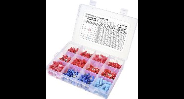 TRU COMPONENTS TC-11894516 Assortiment kabelschoenen 0.5 mm² - 2.5 mm² Rood, Blauw 575 stuk(s)