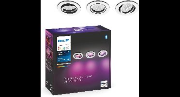 Philips Hue Centura inbouwspot - wit en gekleurd wit - 3-pack - wit - rond