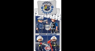 Playmobil Dekbedovertrek heroes everyday 140 x 200 cm