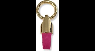 Luxe Sleutelhanger, Leren & Metaal Sleutelhanger, Kunstleer, Goud - Roze