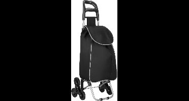 Springos Boodschappentrolley - Met Zes Wielen - Grijs - Zwart - 30 L - 18 KG - 95 x 54 CM