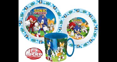 Sonic the Hedgehog Ontbijtset - Lunchset - Dinerset Bord, Schaal en Beker 350ml