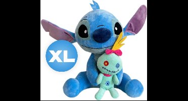 Stitch met Scrump - Lilo & Stitch Disney Pluche Knuffel XL 60 cm {Disney Plush Toy - Speelgoed Groot knuffeldier knuffelpop voor kinderen jongens meisjes - Grote Lilo en Stitch, Angel, Leroy, Stitch}