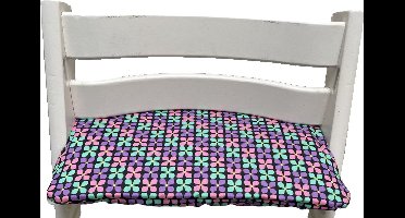 Gecoat zitkussen voor de Tripp Trapp kinderstoel van Stokke - Hortensia retro