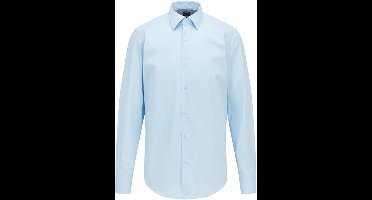 BOSS Joe regular fit overhemd - popeline - blauw - Strijkvriendelijk - Boordmaat: 39