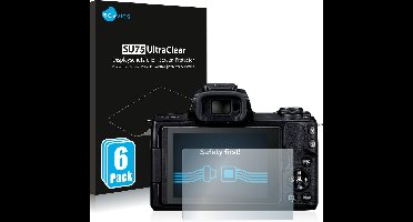 Savvies - Screenprotector voor Canon EOS M50 - Folie Beschermfolie transparant 6 Stuks