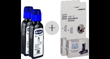 Geberit DuoFresh Sticks 16 stuks + 2 stuks Geberit Aquaclean - Complete toilet clean set