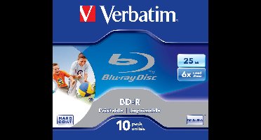 Verbatim 43713 Blu-ray BD-R disc 25 GB 10 stuk(s) Jewelcase Bedrukbaar