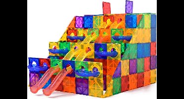 Magna Minds -Magnetic Tiles - Knikkerbaan - 62 stuks - Magnetisch Speelgoed - Constructie speelgoed - Magnetische tegels - Montessori speelgoed - Magnetic toys - Magnetische bouwstenen - Speelgoed Kinderen