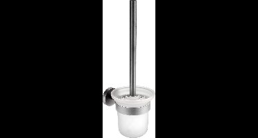 Profielenloods - Toiletborstel met houder gunmetal - monteren met schroeven
