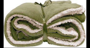 Unique Living Fleece Plaid Lars Tea Green 150x200