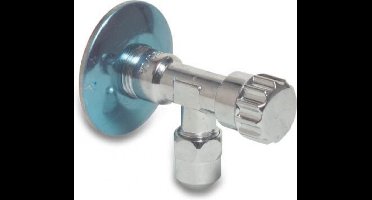 Profec Hoekstopkraan met kroonknop 10mmx1/2