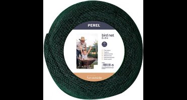 Perel Vogelnet, polyester, maaswijdte 2 cm², 8 x 8 m, groen