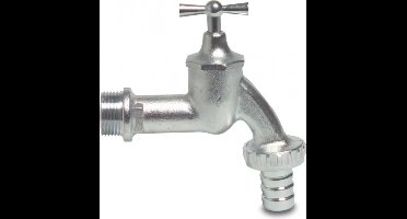 BOSTA Messing mat-verchroomde wartelkraan 12mmx1/2x1/2