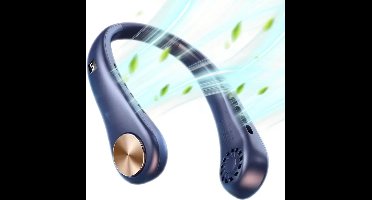 Bovista Nekventilator - Draagbare Gezichtsventilator - Neck Fan - Met Koeling - Hals - Hoofd - Blauw - Nek