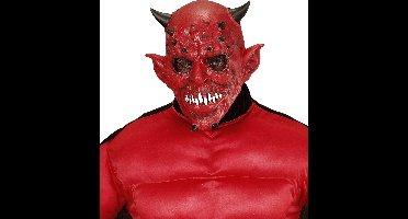 "Duivel masker met hoorntjes voor volwassenen Halloween  - Verkleedmasker - One size"