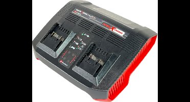 Einhell DUO-lader - Power X-Change - 18 V - Laadstroom 3A - Geïntegreerde wandhouder - Geschikt voor alle Power X-Change Accu's