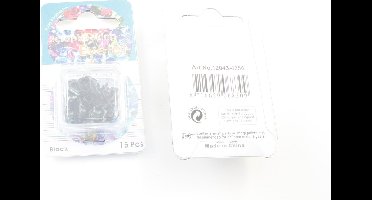 Scrapbooking Eyelet Bloem 10mm 15 stuks Zwart Gat 4 mm