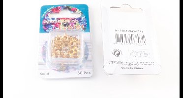 Scrapbooking Eyelet Ster  8mm 50 stuks Goud Diameter gat 2.2mm