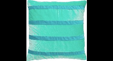 Dutch Decor PEMM - kussenhoes 45x45 cm - velvet - Beveled Glass - groen, blauw - met rits - zonder binnenkussen