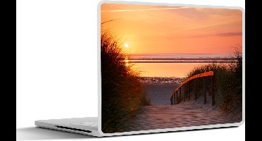 Laptop sticker - 12.3 inch - Strand - Zon - Kleuren - 30x22cm - Laptopstickers - Laptop skin - Cover