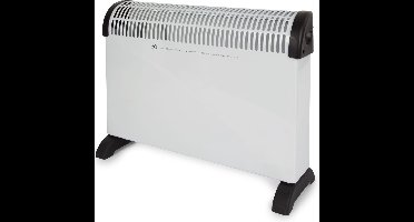 Perel Convectorkachel met turboventilator,, elektrische verwarming, elektrische kachel, radiator met drie warmtestanden voor ruimtes tot 60 m³, voor binnen, thermostaat, 2000 W
