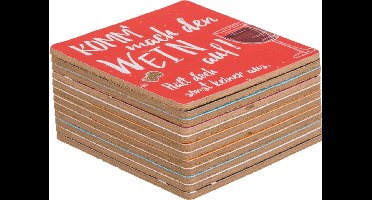 Out of the Blue Slogan Onderzetter - set van 12 stuks