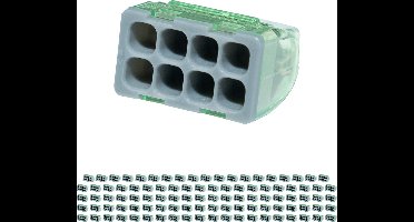 Lasklem - Primtex - 8 Polig - 0.2-2.5 mm2 - Grijs - 100 Stuks