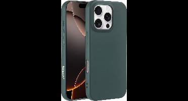 Hoesje Geschikt voor iPhone 16 Pro Max – Zacht siliconen liquid backcover – Pine Groen