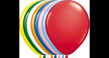 Ballonnen set meerkleurig metallic - 23cm - 50 stuks