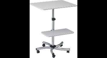 Rocada mobiele werktafel - 2 verstelbare bladen - melamine grijs - RO-3050