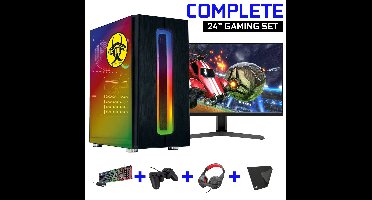 GMR - X-Control Gaming SET V1 (GamePC + 24 Inch Monitor + Toetsenbord + Muis + Game Controller)