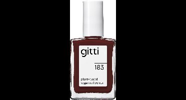 Gitti No. 183 - Precious Plum - nagellak - minimaal 82% natuurlijk - 23 vrij - manicure - blijft 7 dagen zitten