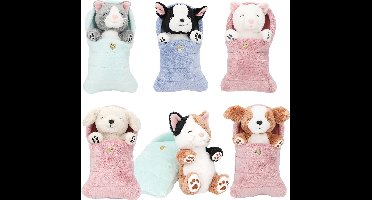 Depesche - TOPModel knuffel honden en katten in slaapzak - 1 stuk