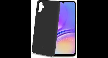 Celly Cromo Siliconen hoesje - Geschikt voor Samsung Galaxy A05 - TPU Back Cover - Microfiber - Zwart