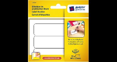 Etiketten in blok 80x23mm Permanent 75x stuks