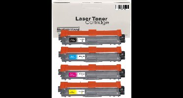 MediaHolland - Huismerk Toner TN-245 TN-241 geschikt voor Brother Laser Printers - Zwart, Cyaan, Magenta en Geel - Toners Cartridges - Zwart: 2500 Pagina's & Kleur: 2200 Pagina's