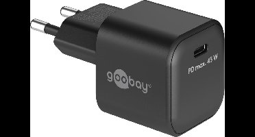 Goobay 65331 oplader voor mobiele apparatuur Hoofdtelefoons, Mobiele telefoon, Smartphone Zwart AC Snel opladen Binnen