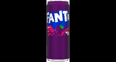 Frisdrank Fanta Cassis blikje 0.33l - 24 stuks
