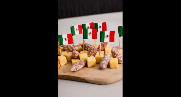 150x Cocktailprikkers Mexico - Hapjes Cocktail Tapas Zomer Terras EK / WK Voetbal