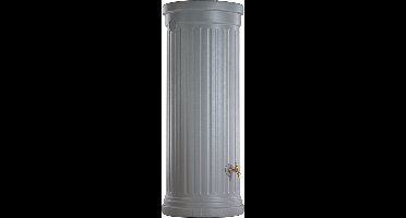 Graf regenton Zuil 500 L grijs - met kraantje-met vulautomaat voor rechthoekige regenpijp
